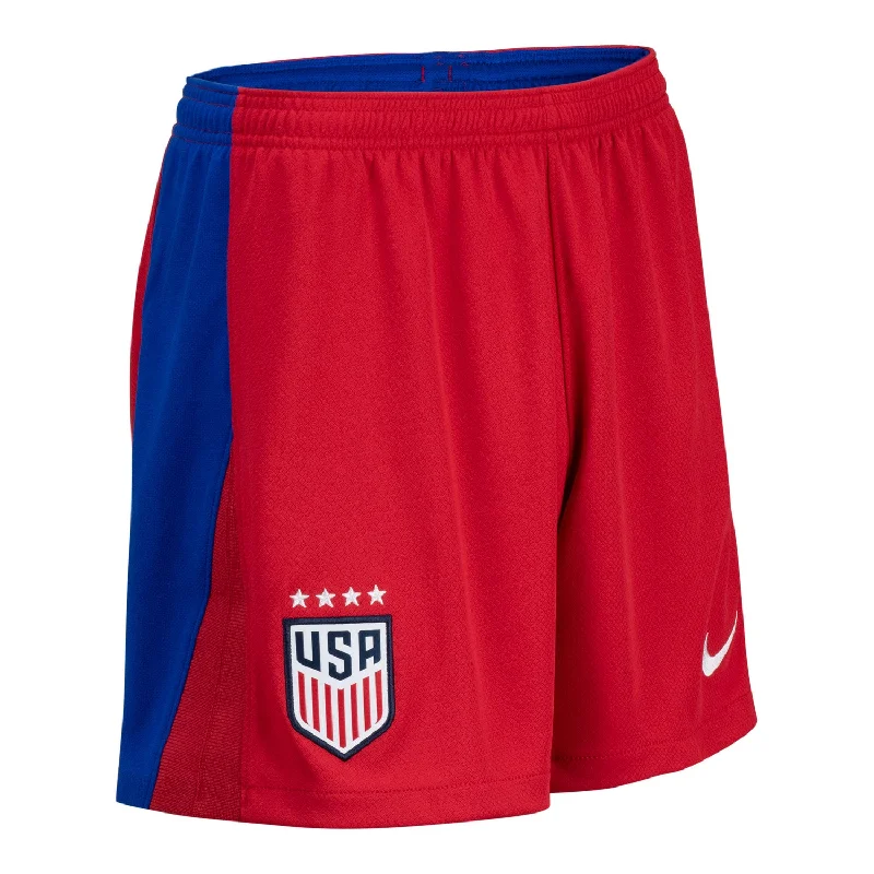 Shorts verified-Women's Nike USWNT 2024 Stadium Away Red Shorts