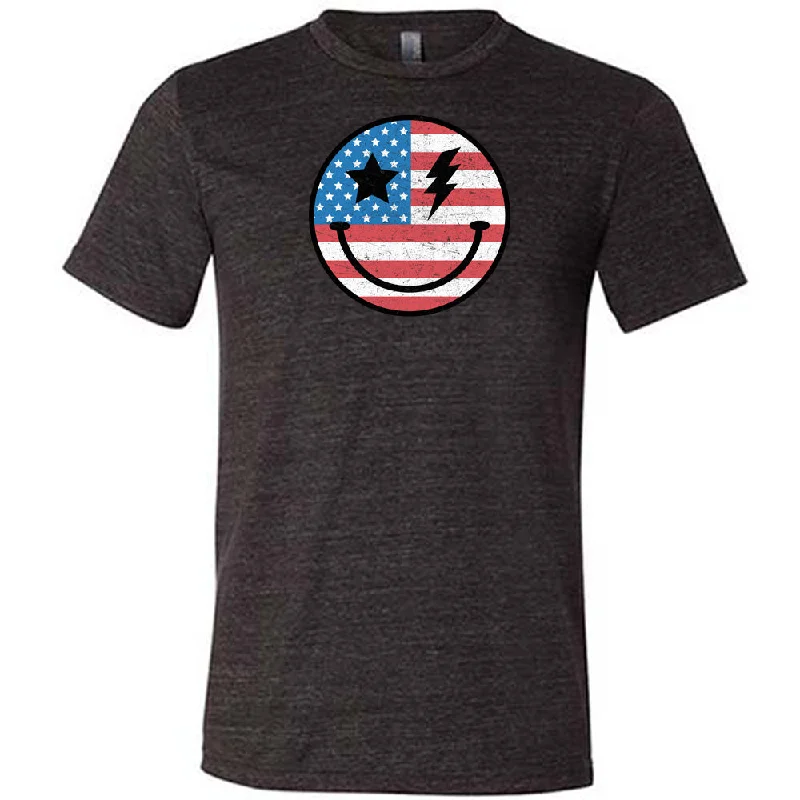 Men's Shirt/Tank presentation-USA Smiley Face Shirt Unisex