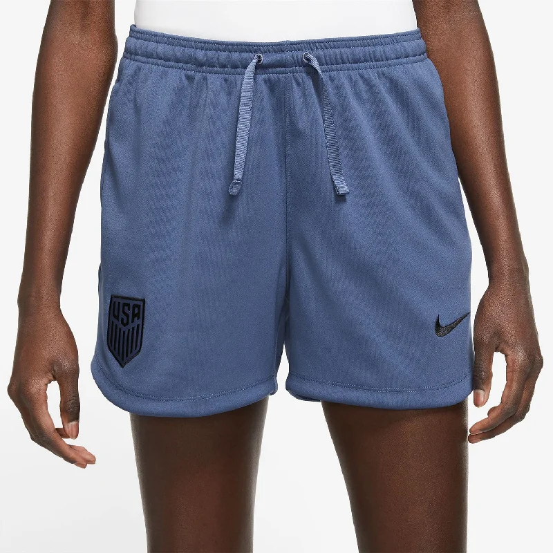 Shorts single-stitched-Women's Nike USA Travel Knit Blue Shorts