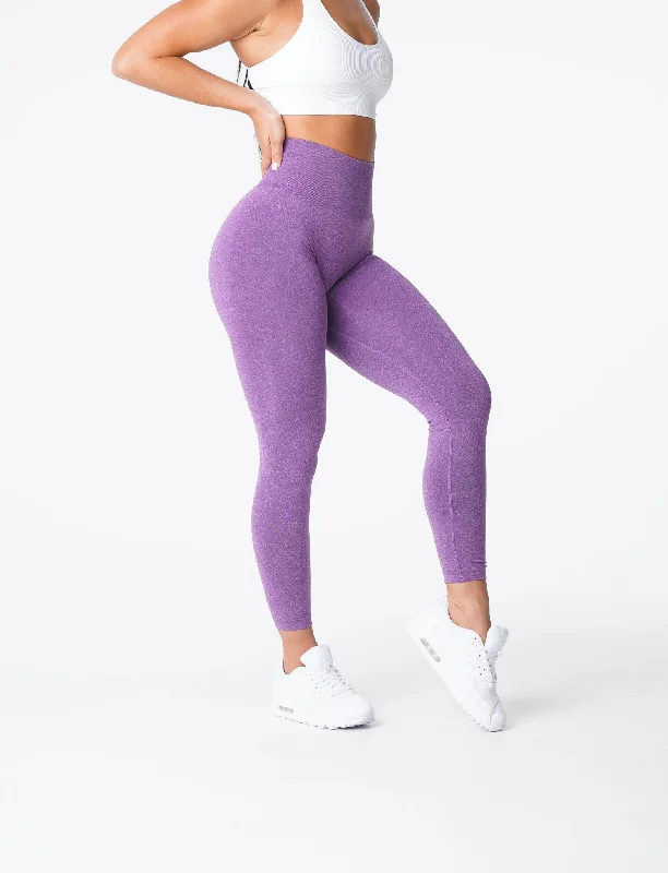 Sportswear tops for team spirit-Violet NV Seamless Leggings