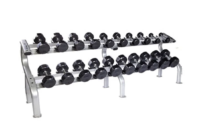 Warrior 2-Tier 10-Pair Commercial Saddle Dumbbell Rack