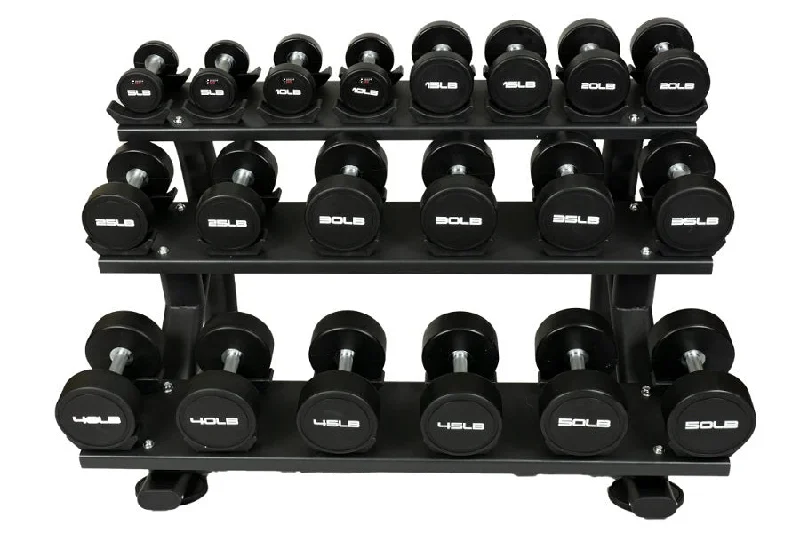 Warrior 3-Tier Compact Pro-Style Dumbbell Saddle Rack (10 Pair) (🎁HOLIDAY SALE)