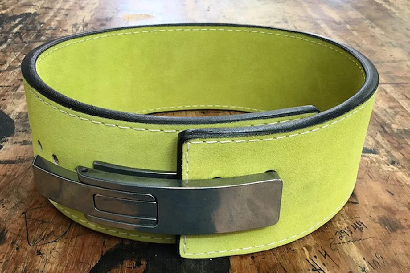 Warrior 4" Lever Power Weightlifting Belt (10mm) - Lime Green