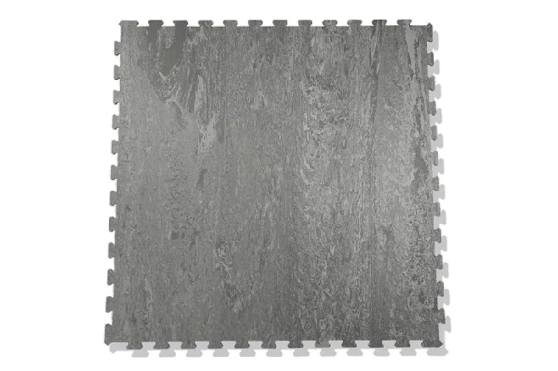 Warrior Marble Interlocking Tile Gym Flooring (Cloud Grey)