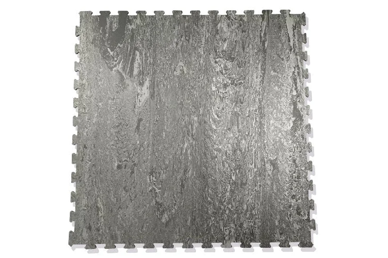 Warrior Marble Interlocking Gym Tile Flooring (Stone Grey)