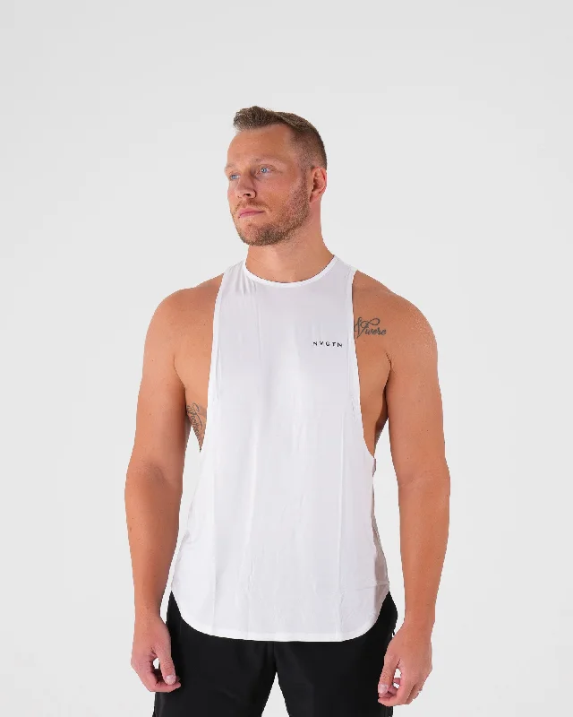 Sportswear tops for therapy-White Tech Edge Tank