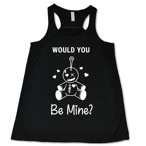 Women's shirt and tank with stripe trim -Would You Be Mine Shirt