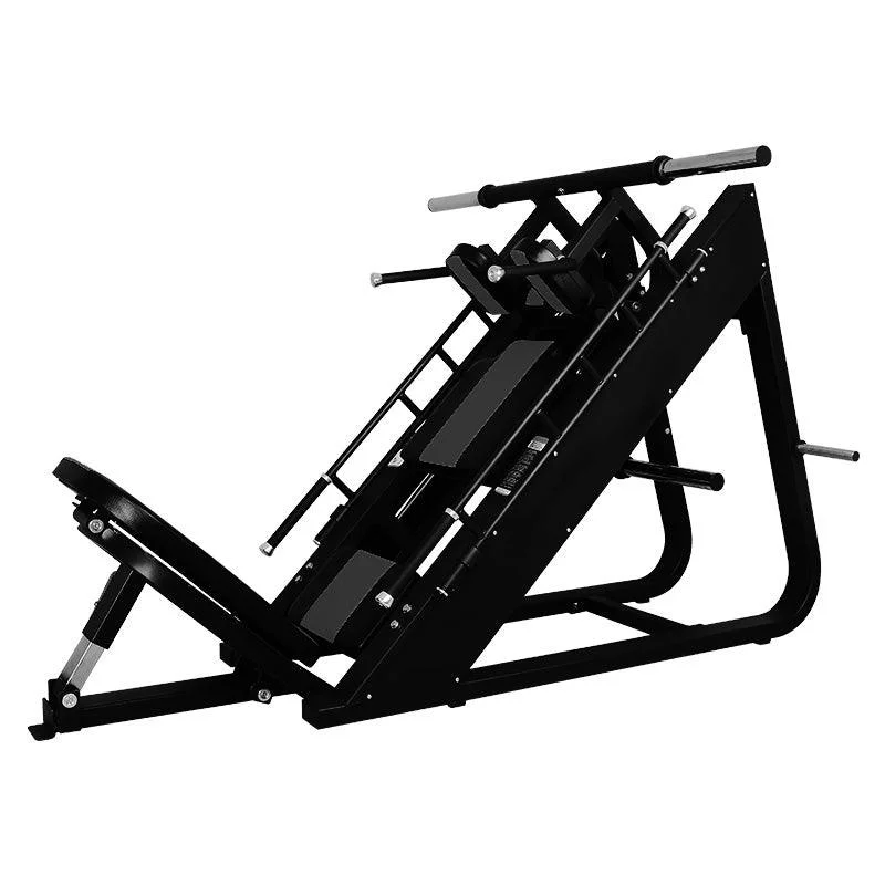 Leg Press Long-Term-Excel Linear Hack/Leg Press - Muscle D Fitness - Plate Load Hack Squat Combo - Weight Storage Pegs - Adjustable Foot Plate / Back Pad