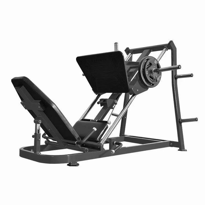 Leg Press Delayed-Excel Roller Bearing Leg Press - Muscle D Fitness - Plate Load Leg Press - Weight Storage Pegs - Adjustable Back Pad