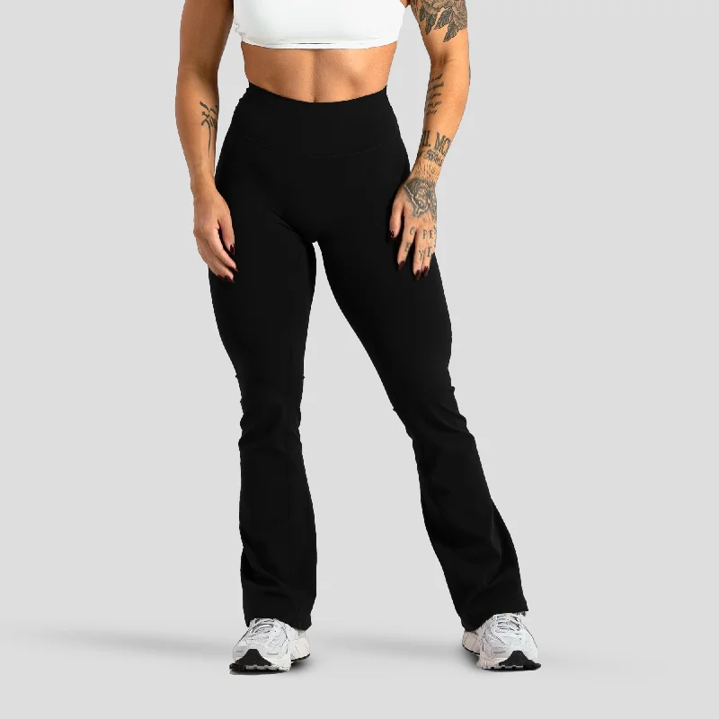 sports leggings for HIIT-Flare Leggings - Black