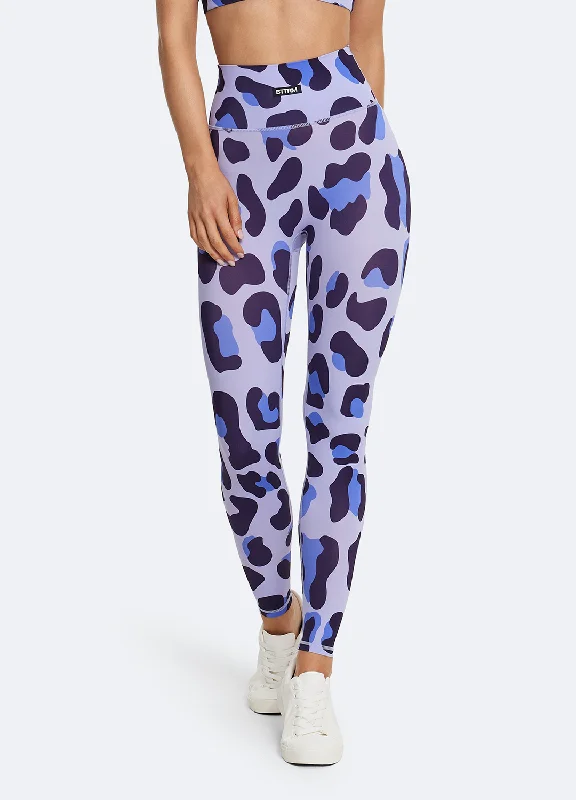 sports leggings branded-High-Waisted Leopard Leggings