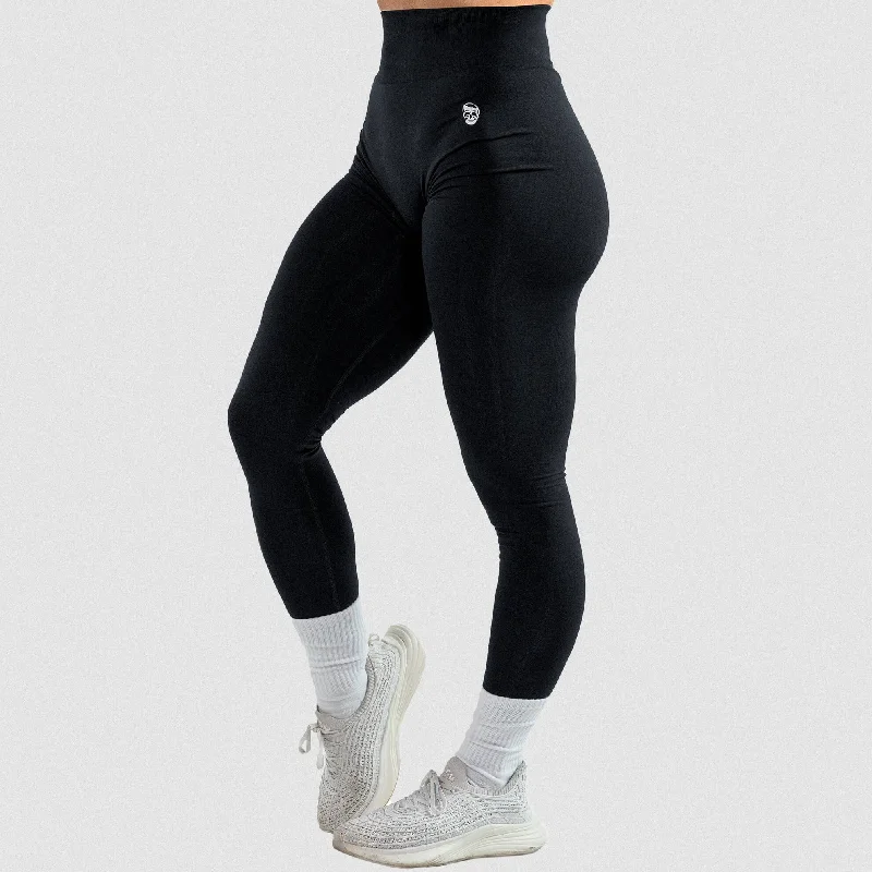 sports leggings striped-Infinity Leggings - Black Marl