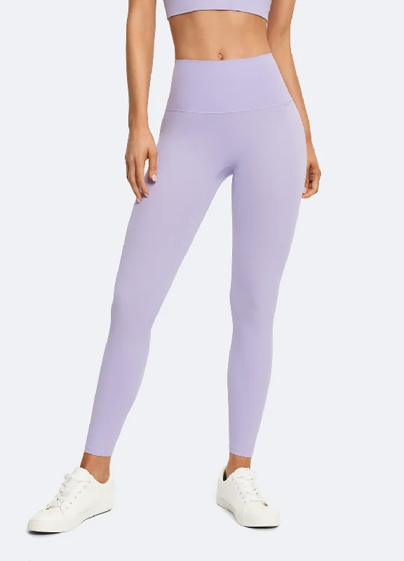 sports leggings geometric design-Lavender ⅞ Leggings