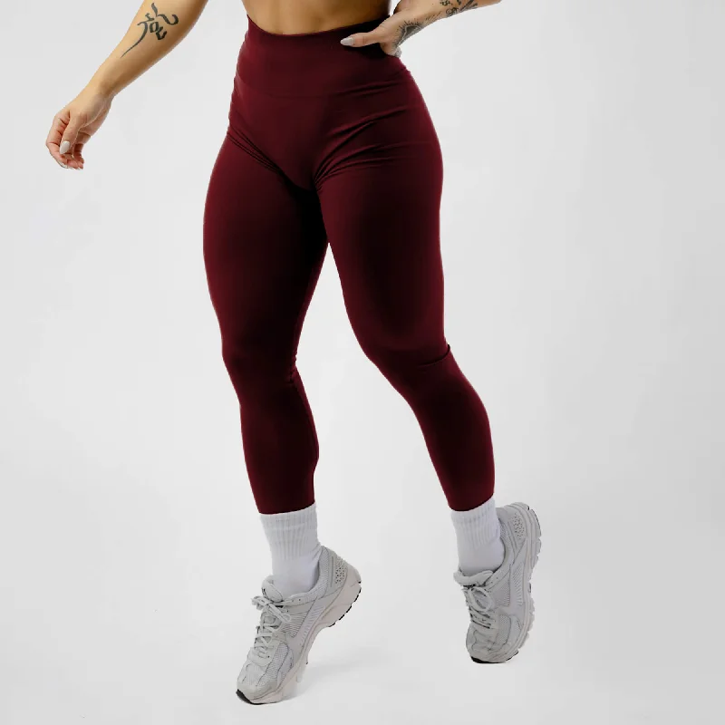 sports leggings for short runs-Legacy Leggings - Wine