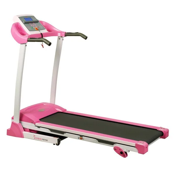 treadmill for apartment fitness-Pink Treadmill (P8700) with Manual Incline and LCD Display