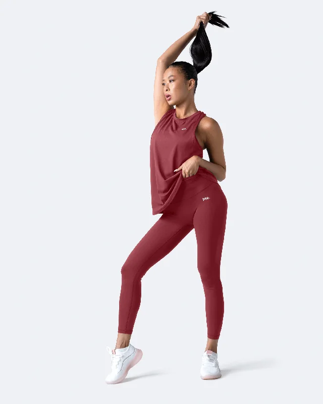 sports leggings for hot weather-Passionate Red ⅞ Leggings