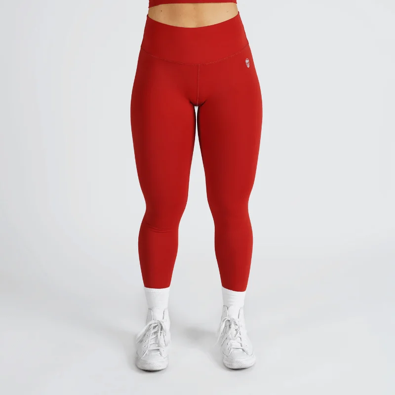 sports leggings for stretching-Revive Leggings - Red