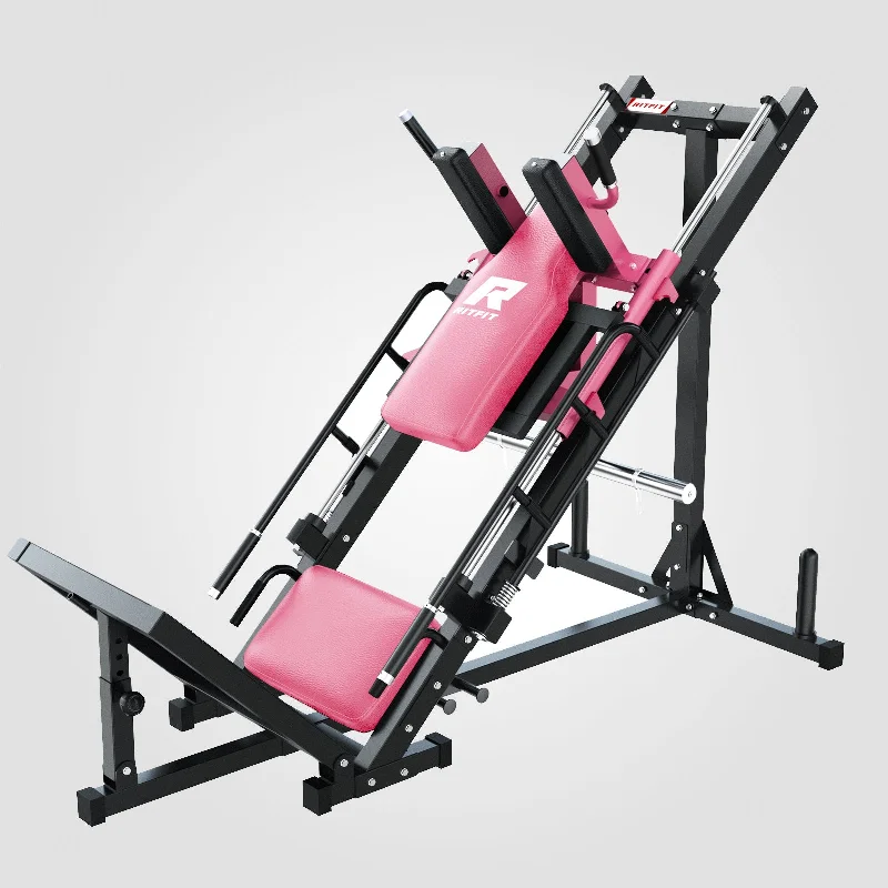 Leg Press Reviews Online-RitFit BLP01 45 Degree 3-In-1 Leg Press Hack Squat and Calf Raise Machine - Pink