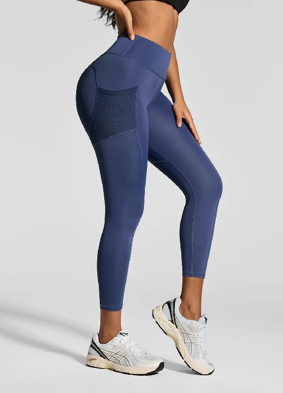 sports leggings spandex-Sculpting Leggings with Pockets