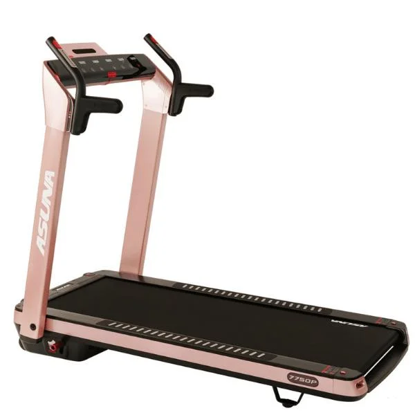 treadmill running for tips-SpaceFlex Pink Running Treadmill with Auto Incline Foldable Wide Deck