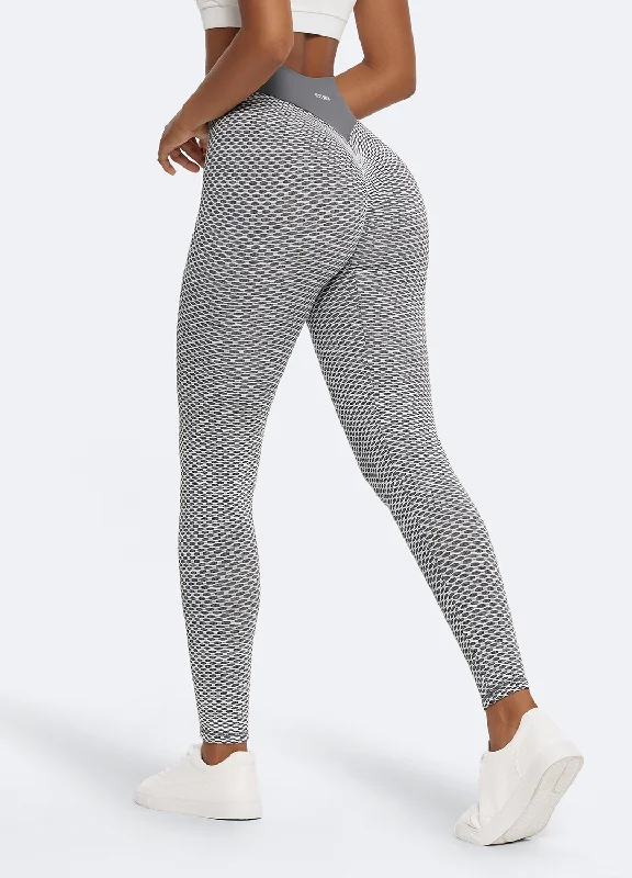 sports leggings for kids-Textured Scrunch Leggings