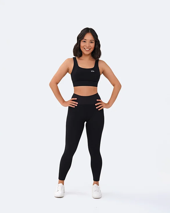 sports leggings fashionable-7/8 High-Waisted Leggings in Black