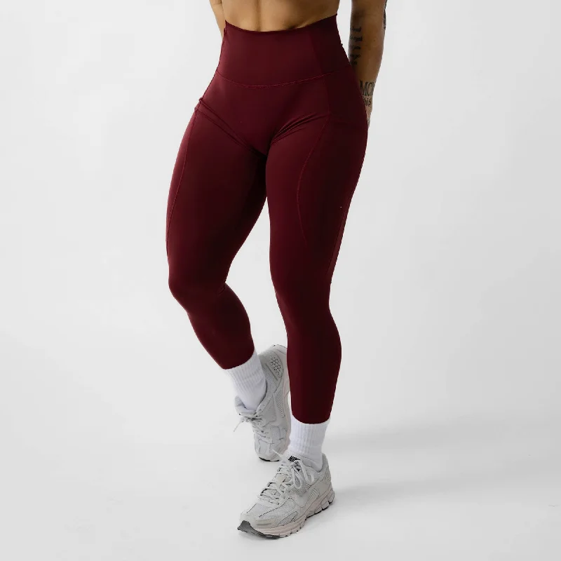 sports leggings anti-sweat-Victory Leggings - Wine